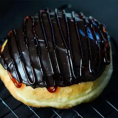 Chocolate Caramel Filled Donut